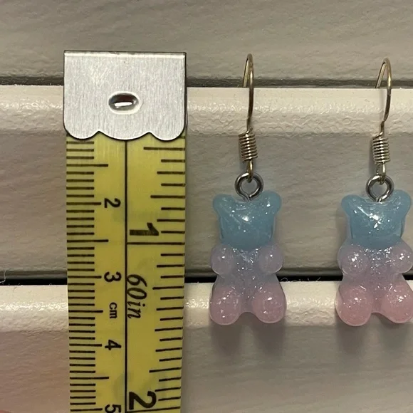 NWT hand crafted gummy bear earrings - Picture 2 of 3